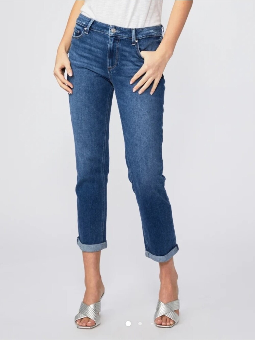 ❤️ PAIGE BRIGITTE SLIM BOYFRIEND JEANS, MID-RISE, TRANSCEND VINTAGE, 8 (29)